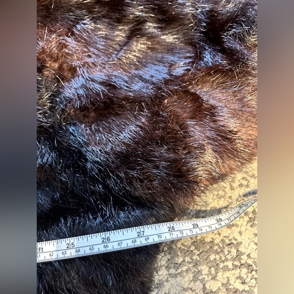 Vintage 80s Brown Nutria Fur Coat Men’s XL XXL Oversized Unisex - Picture 9 of 12